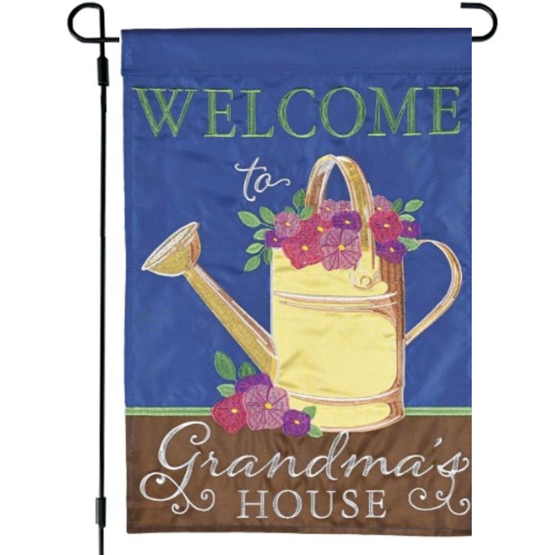 Welcome To Grandmas Garden Flag